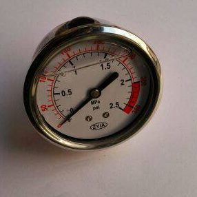 yn-63z-U 轴向耐震充防振油压力表 压力2.5mpa 350psi 直径61mm