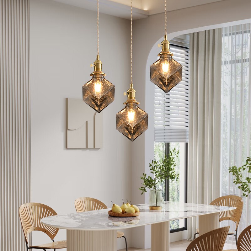 北欧床头吊灯f个性创意餐厅简约复古吧台灯现代卧室艺术创玻璃吊