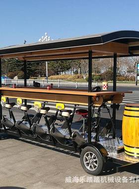 脚踏啤酒动酒吧车b多人景区创意观光自行车车bee移rike厂JT-003家