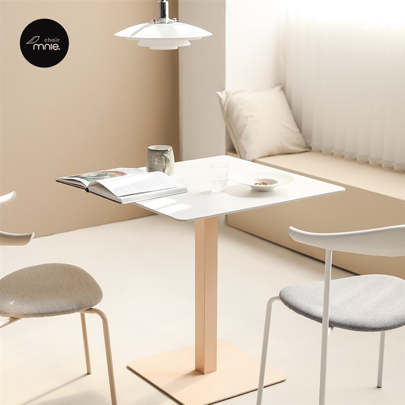 岩板餐桌家用e小户型正方形户外现代极简约轻奢方桌子咖啡厅洽谈