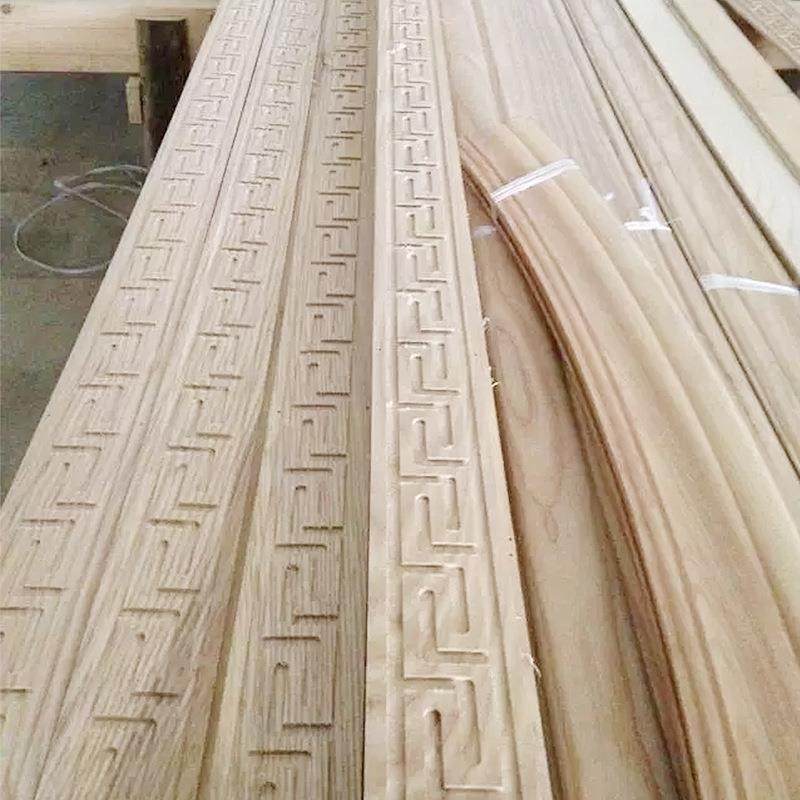 实定木线条制平板吊顶棚腰线实门套线雕花木顶线木JMD装饰