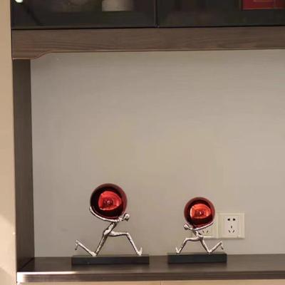 现代轻奢厅电视客柜书BJ0098柜玄关办公室术负重艺前行摆件乔迁饰