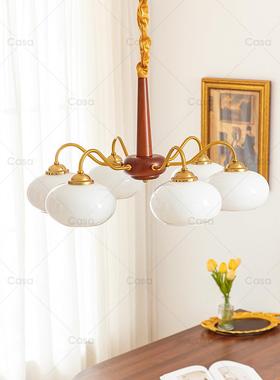 美式中古灯客厅吊灯法式主灯餐58748厅卧室灯a复古具cas照明