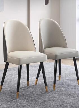 WGX07简约餐椅奢不钢意式家用酒店餐0厅咖啡WGX007-2厅样板房靠背