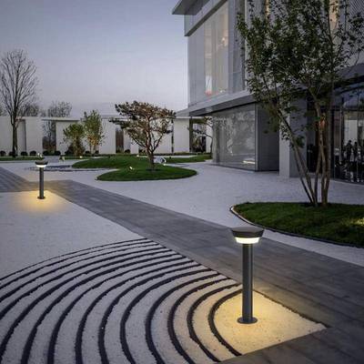 户外防太阳草坪灯别亚克力插地灯小BY-P1801区花园墅能农庄压铸铝