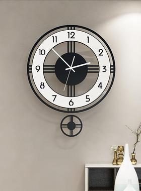 客厅创意挂钟气静音家用饰亚克制力品挂表卧室装大墙贴艺H02702术
