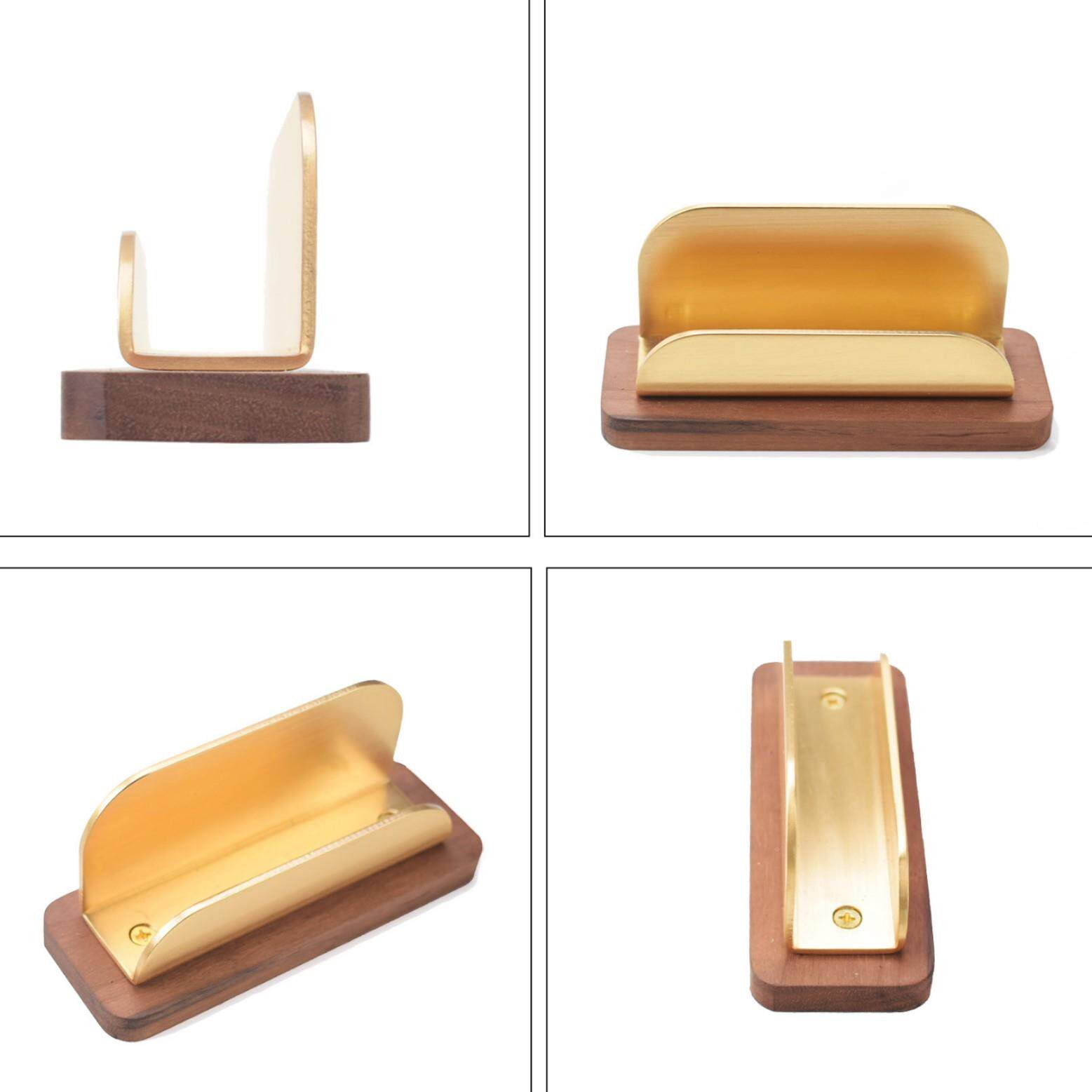 铜创前大容量意名片盒黄台木质高端高档桌XWWJ-MPZ面摆台卡片架座