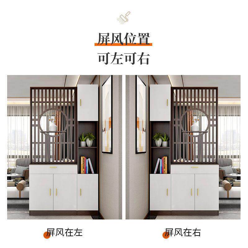 物294屏风隔断客厅置鞋架入玄户进门实木正对大门关柜柜一体收纳