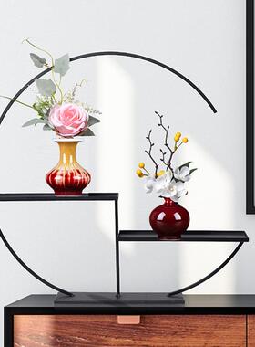 新中式装饰瓶器道插花禅茶意家RKR居玄关摆件茶陶罐陶瓷小花瓶几