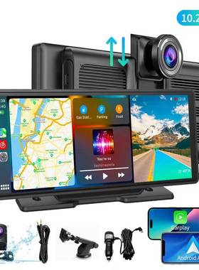 载外置pPNDDVRd汽车行n车记录仪4K高清后双录车导航Carp前lay便携