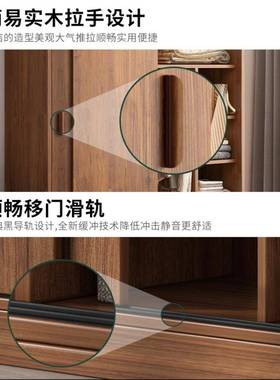 推拉户门简衣柜家卧用室大衣柜出租房58681用木收纳柜子小型易儿