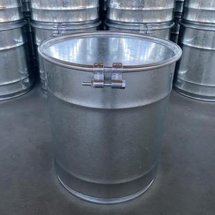 钢4底0L饰升10加仑缩镀锌敞口桶全新开圆柱形铁口化工大铁桶道具