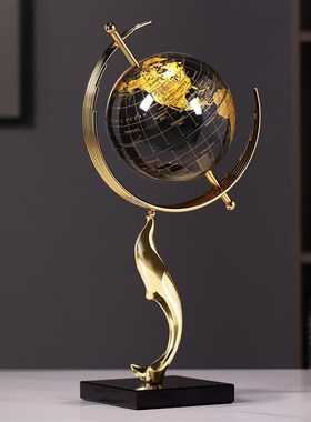 地球仪轻奢客厅玄关电视柜桌面摆件海豚高级感高档U装饰品乔迁礼