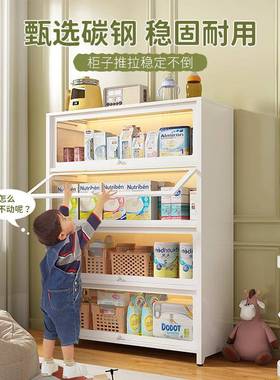 书家用钢制防尘书架铁皮柜玻柜璃展示柜落LGW地收纳柜卧室多途储
