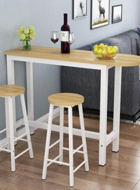 家约用吧台桌靠脚墙餐厅饭店易钢简木小简现代高隔OCD断厨房多功