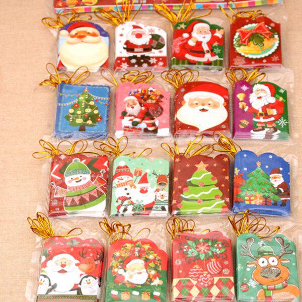 圣诞小卡-圣诞树装饰挂卡吊卡 mini小贺卡片迷你平安夜卡礼物卡