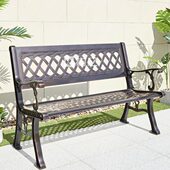 户外铸铝公园椅广场休闲长椅靠背座椅室外庭院长条椅园林长凳文泰