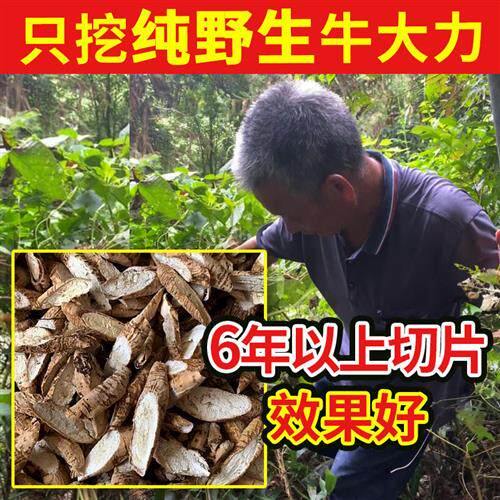 爷爷深山纯野生牛大力500g中药材新鲜干货保健泡酒粉大力薯金钟根