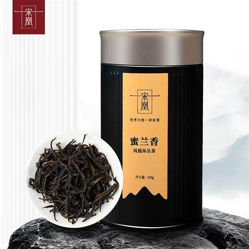 宋凰单丛蜜兰香凤凰单枞茶叶高山春茶特级乌龙茶黑罐装100g