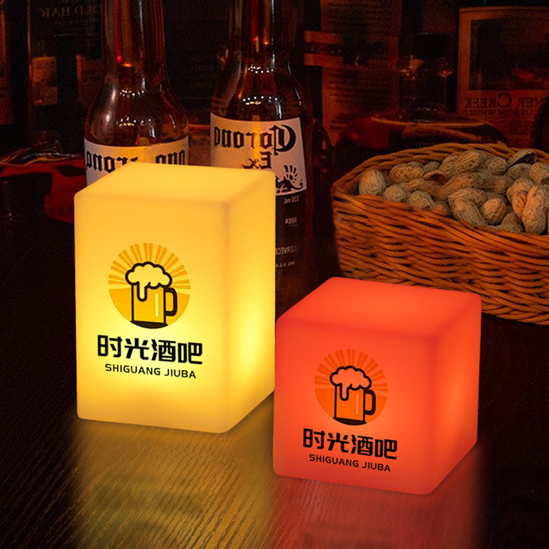 充电酒吧台灯桌灯户外防水方块露营夜市J清吧小夜灯摆摊装饰氛围