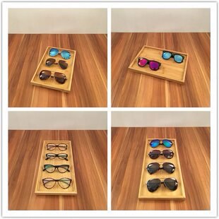 美意达竹木展示平板盒眼镜展示盒竹制手工艺品摆放道具复古潮流