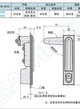 LCKKW LCKKB平面锁  SAMLO标准