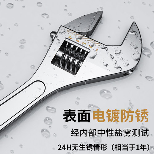扳手工具万能卫浴大小板子多功能梅花大开口通用管钳活口活动扳手
