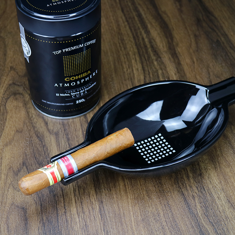 雪茄烟灰缸2位个性便携创意时尚雪茄烟缸陶瓷大号雪茄专用烟托