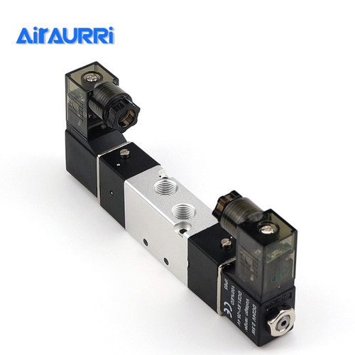 双线圈两位五通电磁阀4V120-06 DC12V DC24V AC36V AC110V AC220V