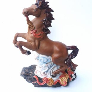 石湾陶瓷公仔家居装饰摆件客厅桌面动物纯手工日常送礼十二生肖马