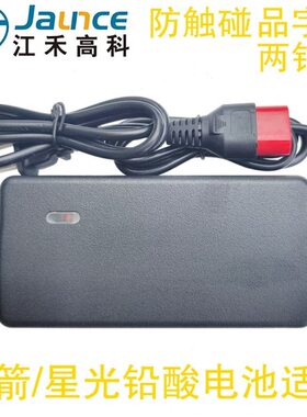 金箭星光电动车适配充电器48V12Ah60V20Ah72伏江禾高科两针孔红色
