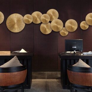 新中式禅意金属壁饰酒店大堂屋里客厅书房铁艺墙挂墙面中国风装饰