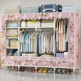 长60/100/130/150/200高170cm拉链款牛津布衣柜带抽屉结实耐用