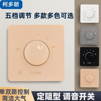 双声道定阻调音开关背景音乐吸顶喇叭音响音量调节控制器旋钮面板 - 封面