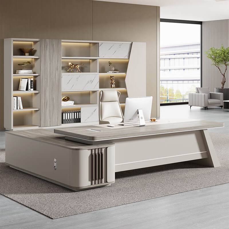 办公桌老板现代董事长q总裁桌办公室大班台办公桌椅组合高档老板