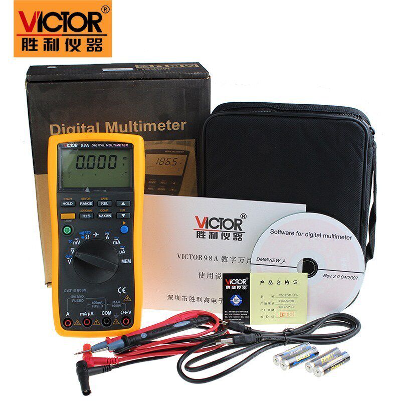 胜利正品 智能型数字万用表VC98A高精度数字万用表 高级万能表