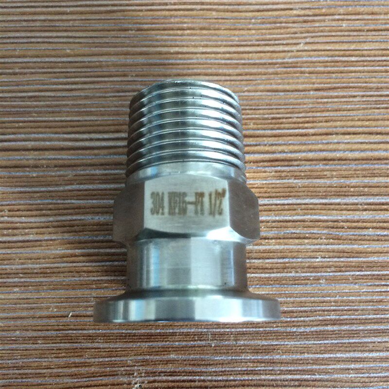 304不锈钢KF真空快装外丝接头KF16 KF25 KF40 4分 1/2 M20X1.5