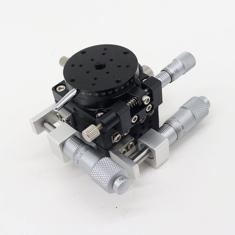 XYR轴位移平台LSP60/40/90/100/125三轴精密旋转光学微调移动滑台