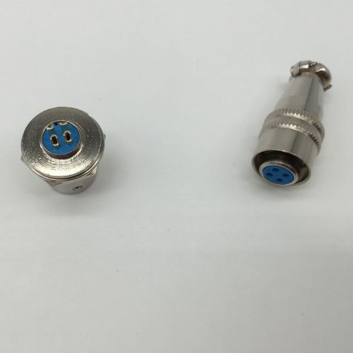 XS10航空插头插座2-3芯4针5孔穿墙连接器M13航空插件快速插拨航插