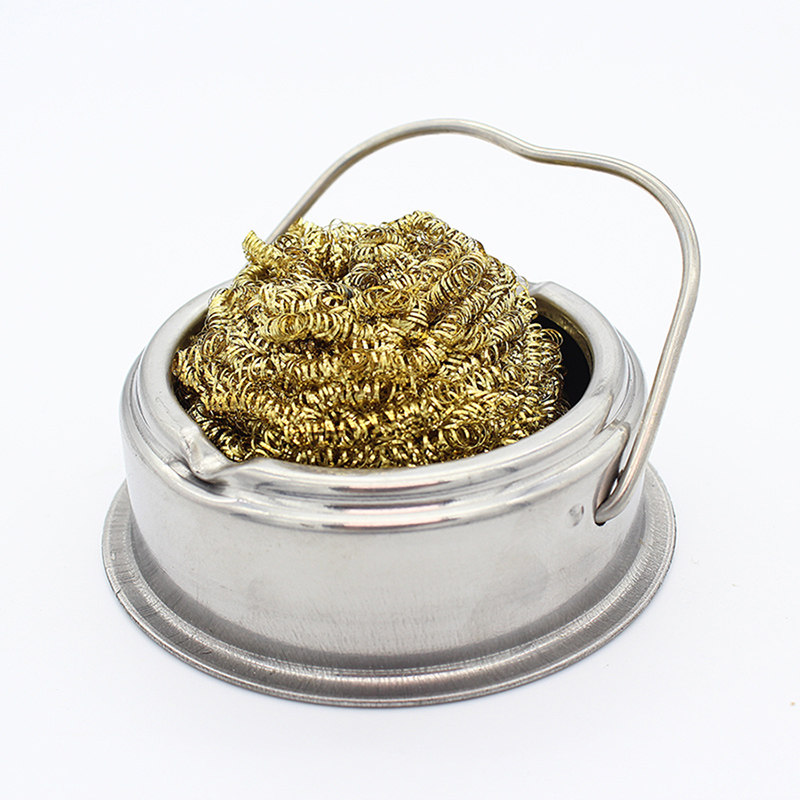 电烙铁头洁嘴器清洁座钢丝球除锡网铜球吸锡球烙铁咀维修焊接配件