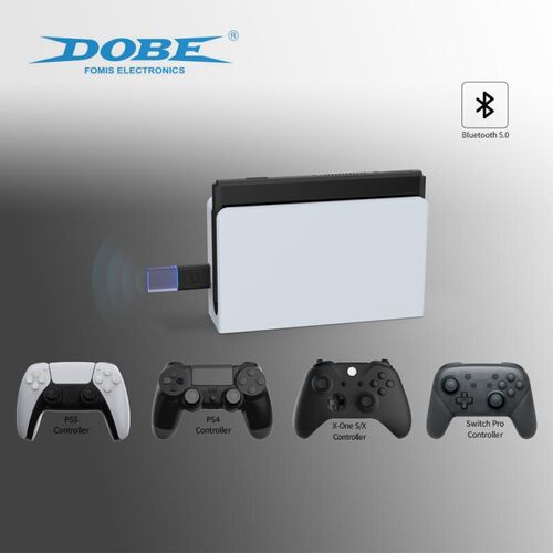 PS5/PS4/XboxOne S/NS Pro手柄转换器蓝牙适配器连接PC无线接收器