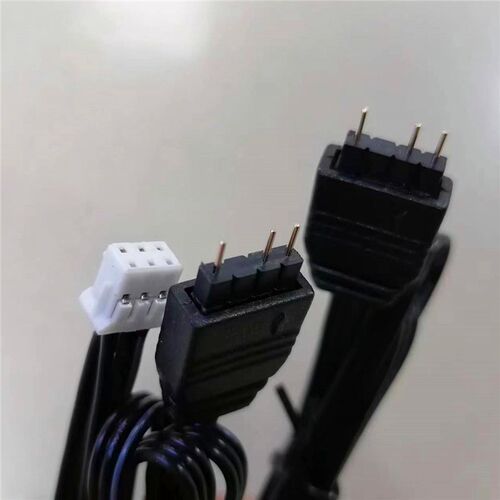 华硕主板AURA 5V 3pin/针RGB接口同步调光6针转双5VARGB灯条接口
