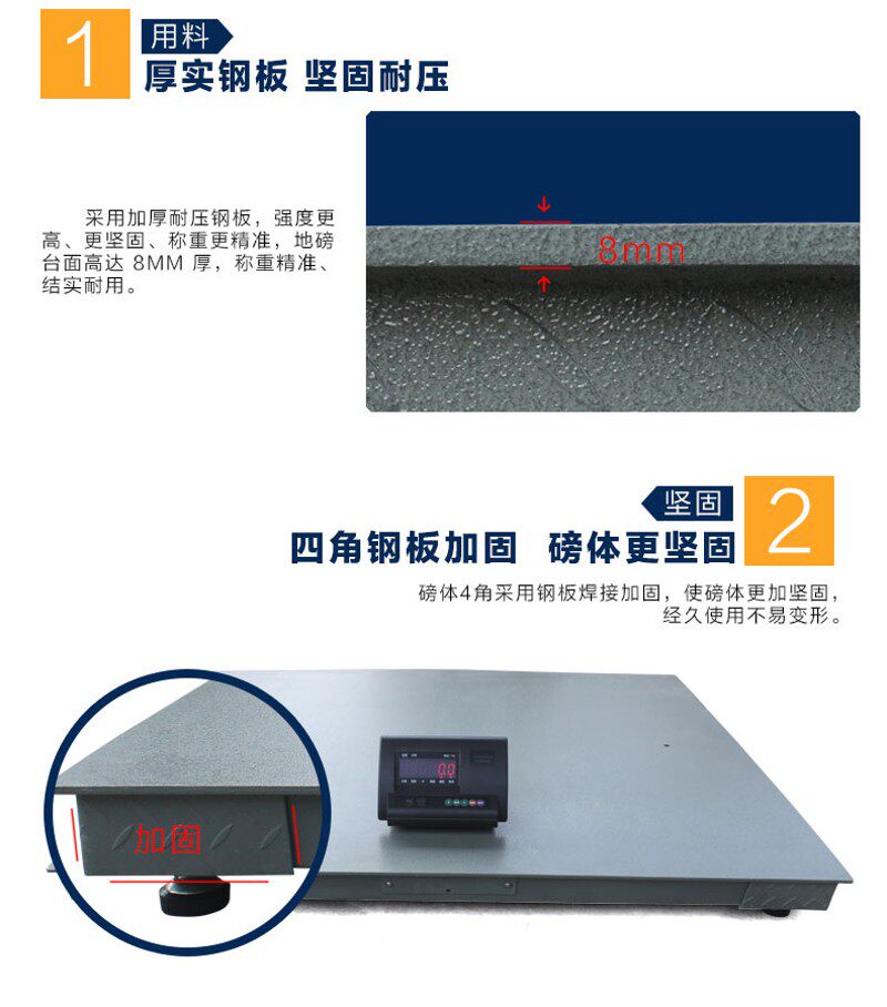 电子地磅秤1-3吨地磅称0.1kg0.2kg高精度工业地磅5T平台秤电子秤