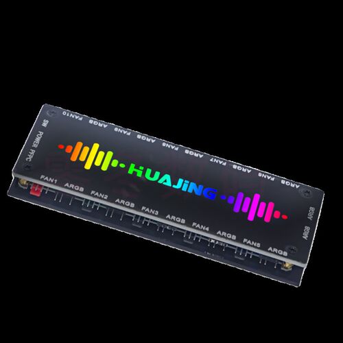 异步神光同步5V3针ARGB音乐律动温控控制器霓虹线集线器第5代AURA
