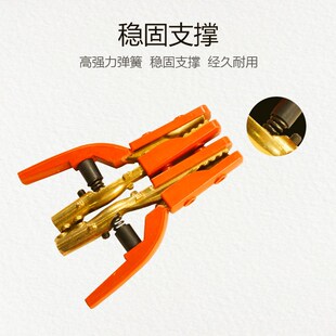 沪工电焊钳纯铜焊夹不烫手迷你小型500A300A黄铜全铜工业级焊把钳