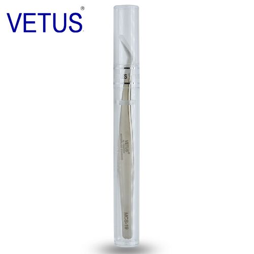 VETUS MCS炫彩银色美妆镊子4件套装302不锈钢防酸碱耐腐蚀 美睫金