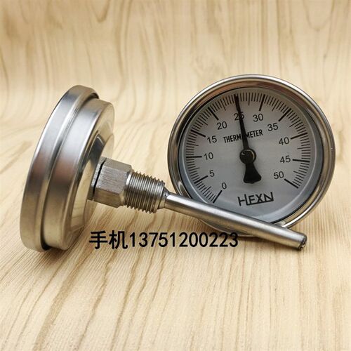 WSS-303不锈钢双金属温度计 温度表水温表0-50 100 150 200 300度