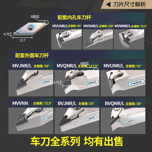 35度尖刀大菱形精车开槽刀片VNGG160402/160404R/L-H/S双面用刀粒