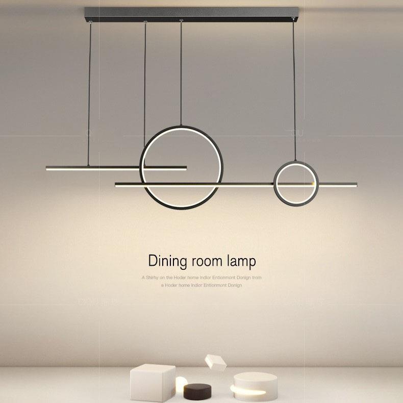 餐厅灯吊灯简约现代2025年新款饭厅吧台餐桌灯北欧极简led长条灯
