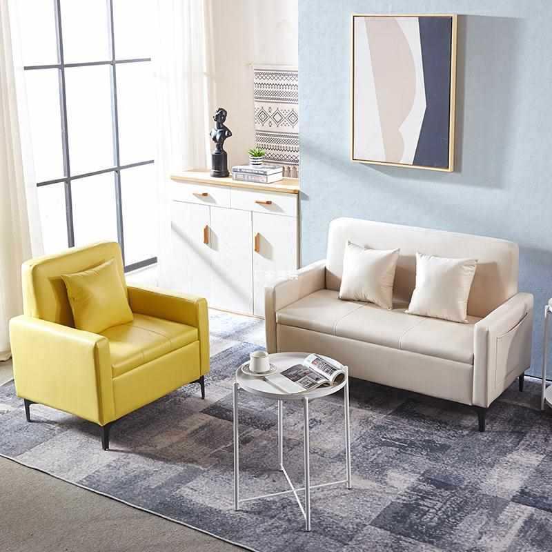 简约单双人租房二三人储物小沙发出租屋服装店收纳沙发凳子科技布